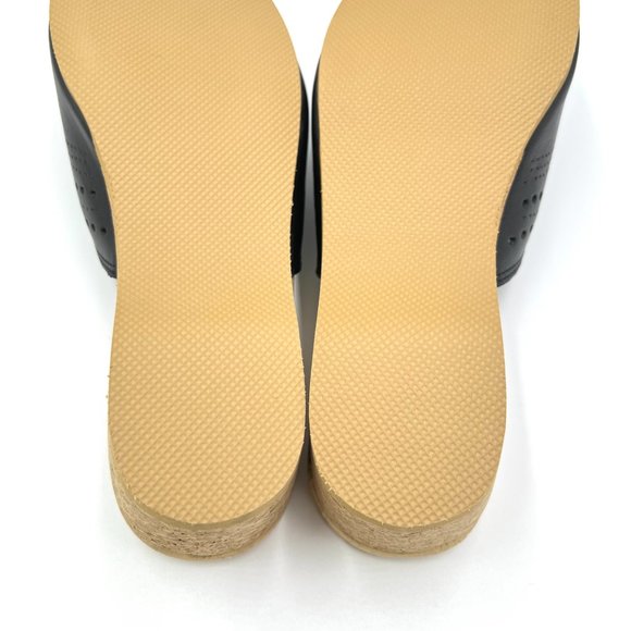 Worishofer Womens 251 Black Leather Slides Wedges Sandals Shoes 38 EU 7.5 - 8 US - Picture 13 of 15